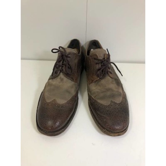 AllSaintsTrait Spectator Two-Toned Brogue Dress Shoes Brown Men's US 12 - Picture 1 of 7